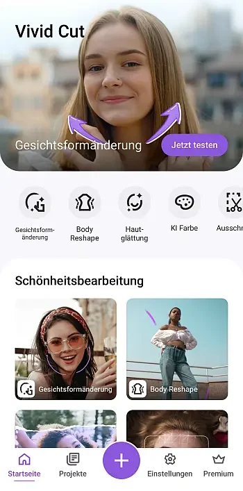 Vivid Cut - KI-Beauty-Tool für Videos